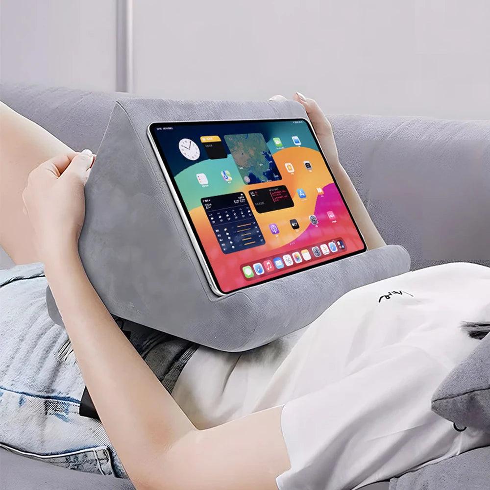 Tablet Holder Pillow - Multi-Angle Support for iPad  Smartphones