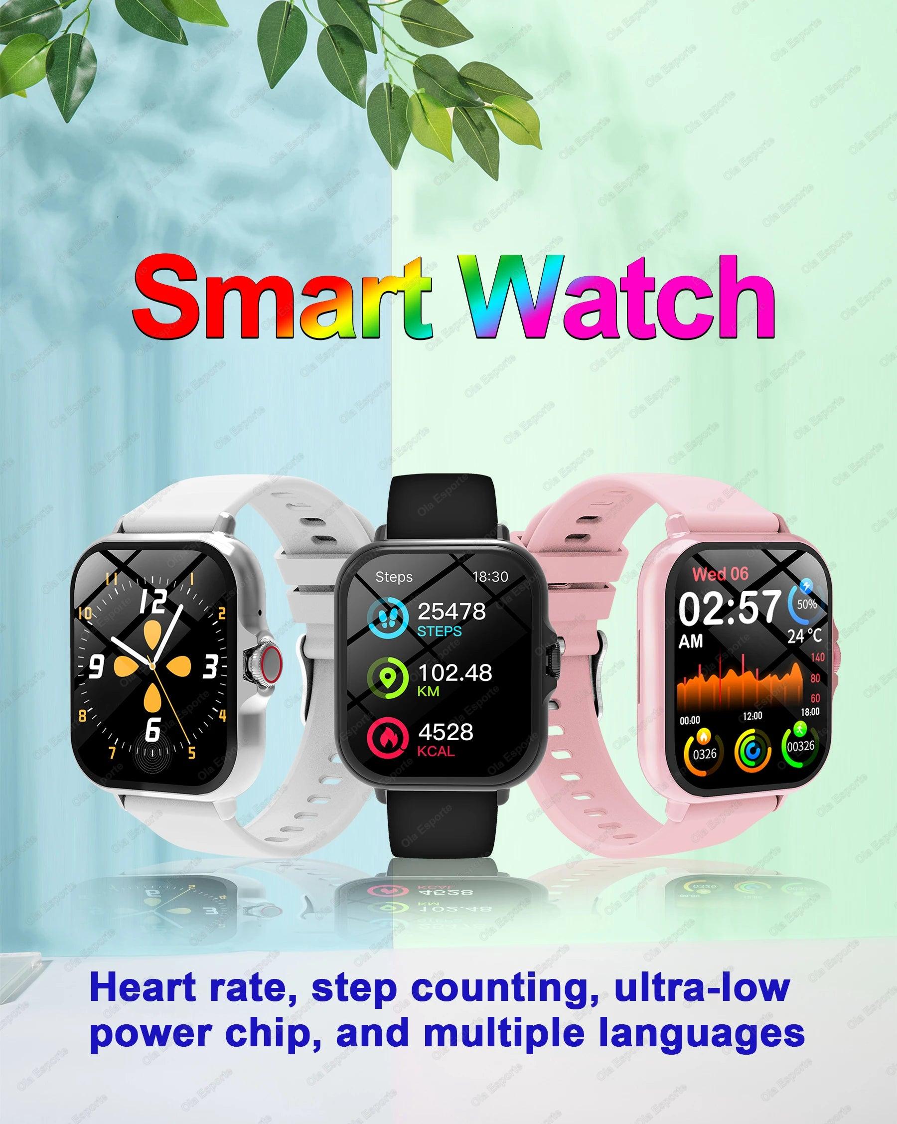 Waterproof Fitness Smart Watch with Call Message and Sleep Tracking for iPhone and Android