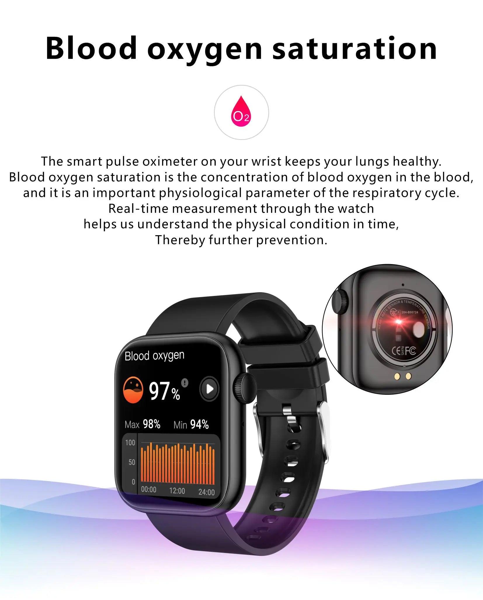 LIGE Women Smart Watch - Bluetooth Call Fitness Tracker with Body Temperature Monitor