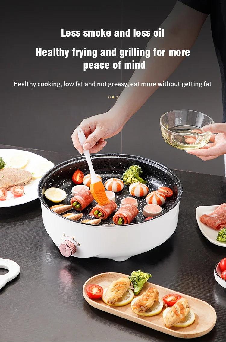 Electric MultiCooker - Non-Stick Frying Pan for Steak Fish  Omelettes