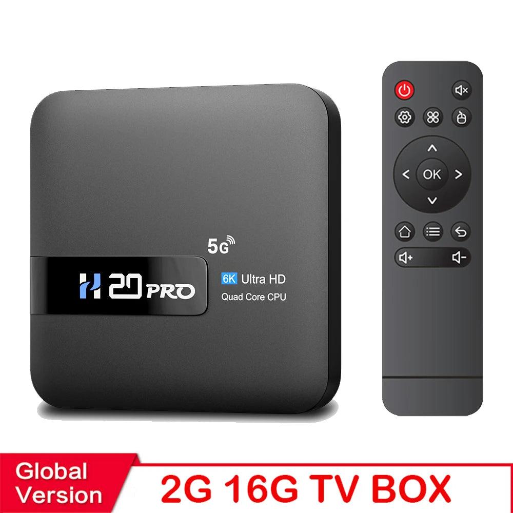 H20PRO Android TV Box - 4K Media Player Android 100 16GB Dual Band WiFi