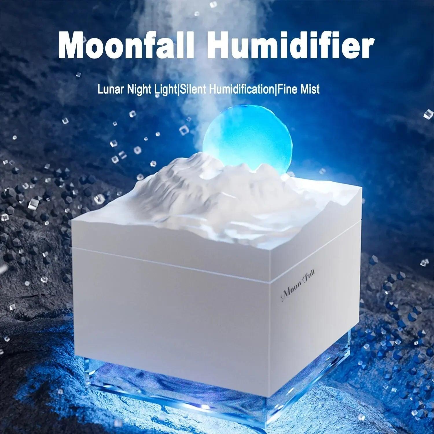 Aroma Diffuser  Humidifier with LED Moon Lamp - Essential Oil Night Light for Home or Office