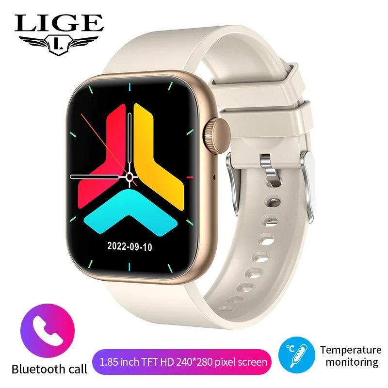 LIGE 2024 Smart Watch - Bluetooth Fitness Tracker with Wireless Charging