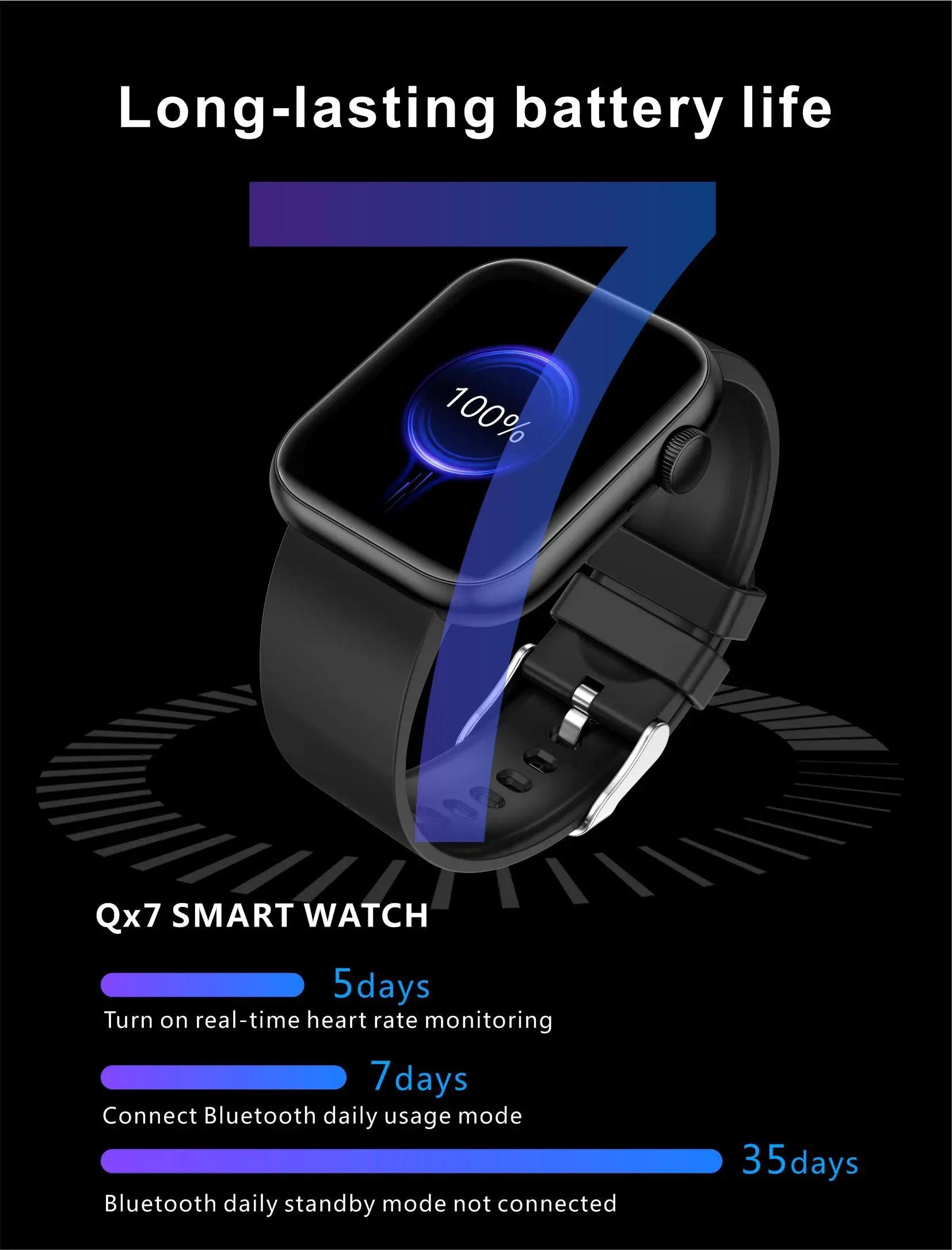 LIGE 2024 Smart Watch - Bluetooth Fitness Tracker with Wireless Charging