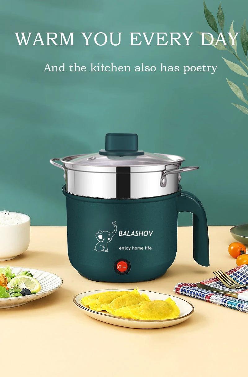 Mini Electric Rice Cooker - Non-Stick Multifunction Hot Pot for Home