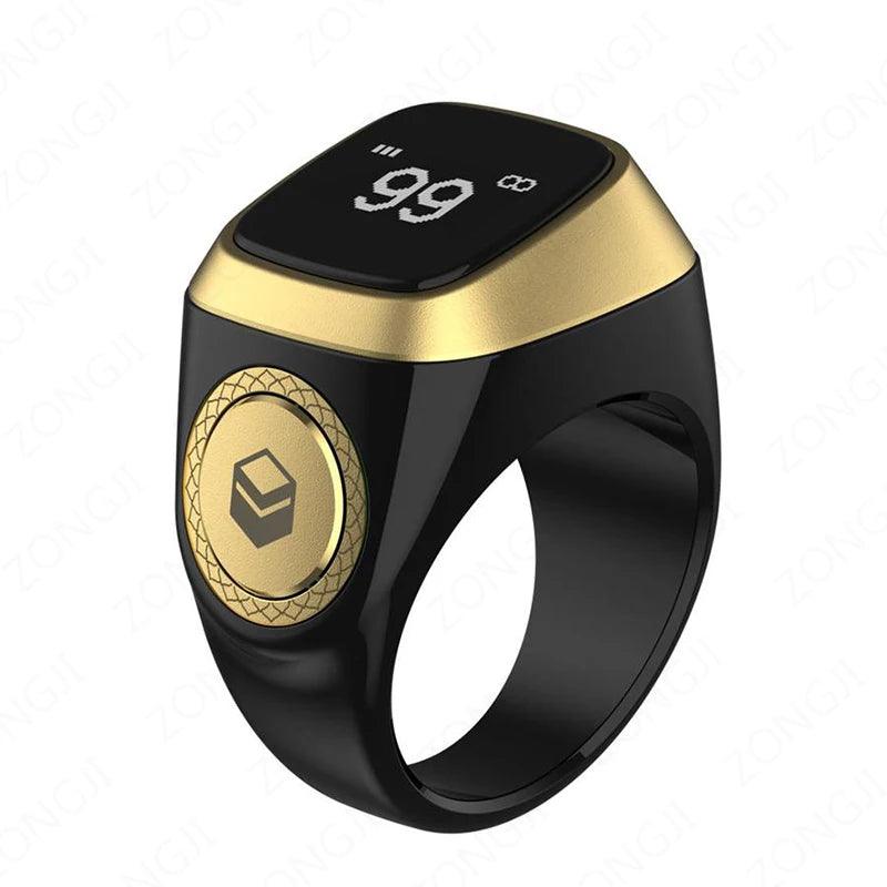 IQibla Smart Zikr Ring - Digital Tasbih Counter with Vibration Reminder Waterproof for Prayer Time