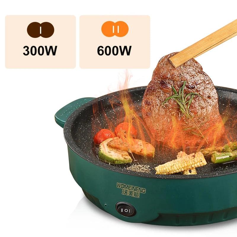 Electric MultiCooker - Non-Stick Frying Pan for Steak Fish  Omelettes