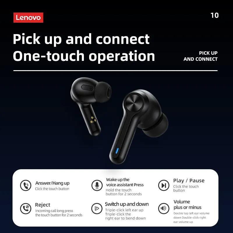 Lenovo LP3 Pro TWS Earphones - Wireless Bluetooth 50 Gaming Headset with 1200mAh Battery