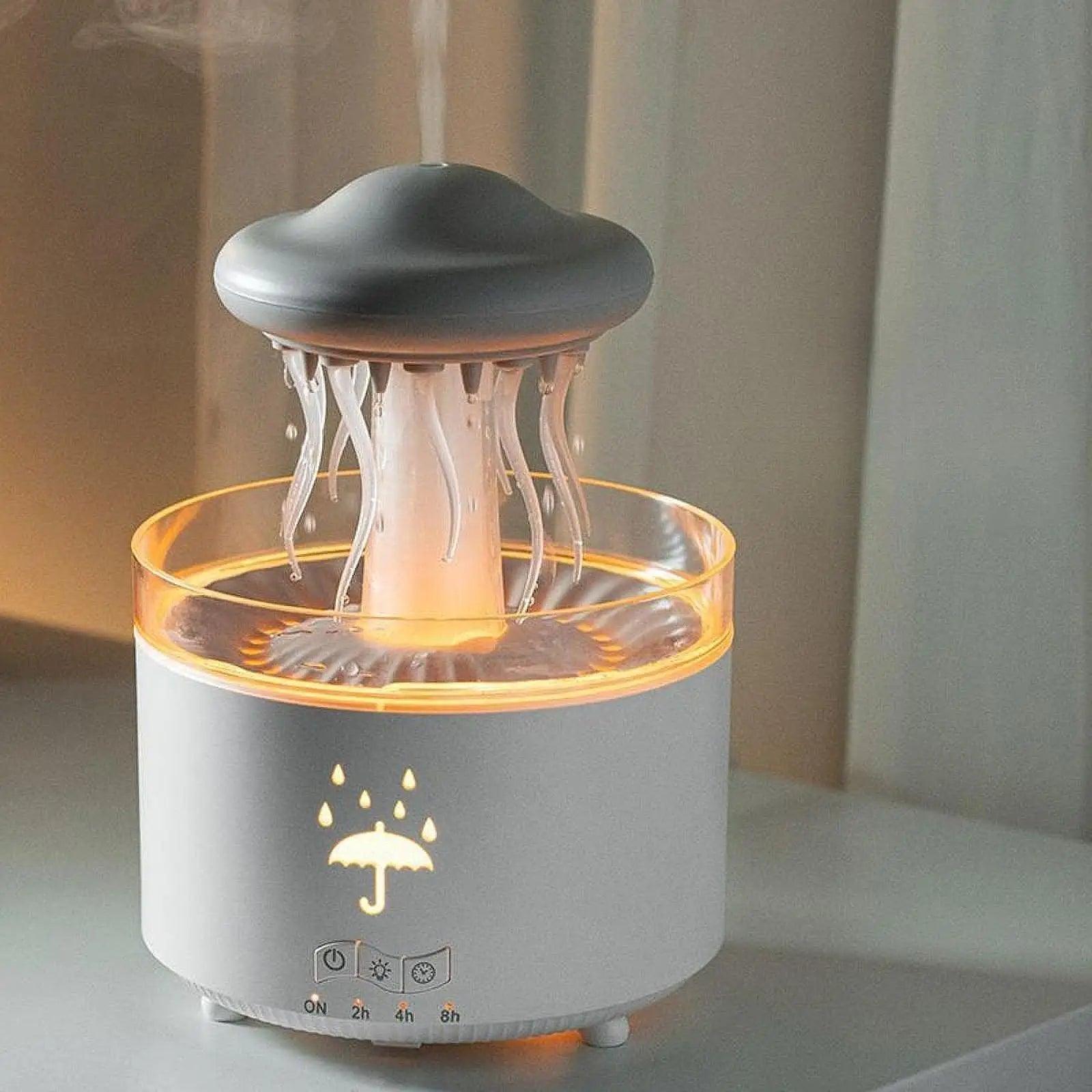 Rotating Raindrop Humidifier - 300ml Essential Oil Diffuser for Home Office - STOREBLITZ