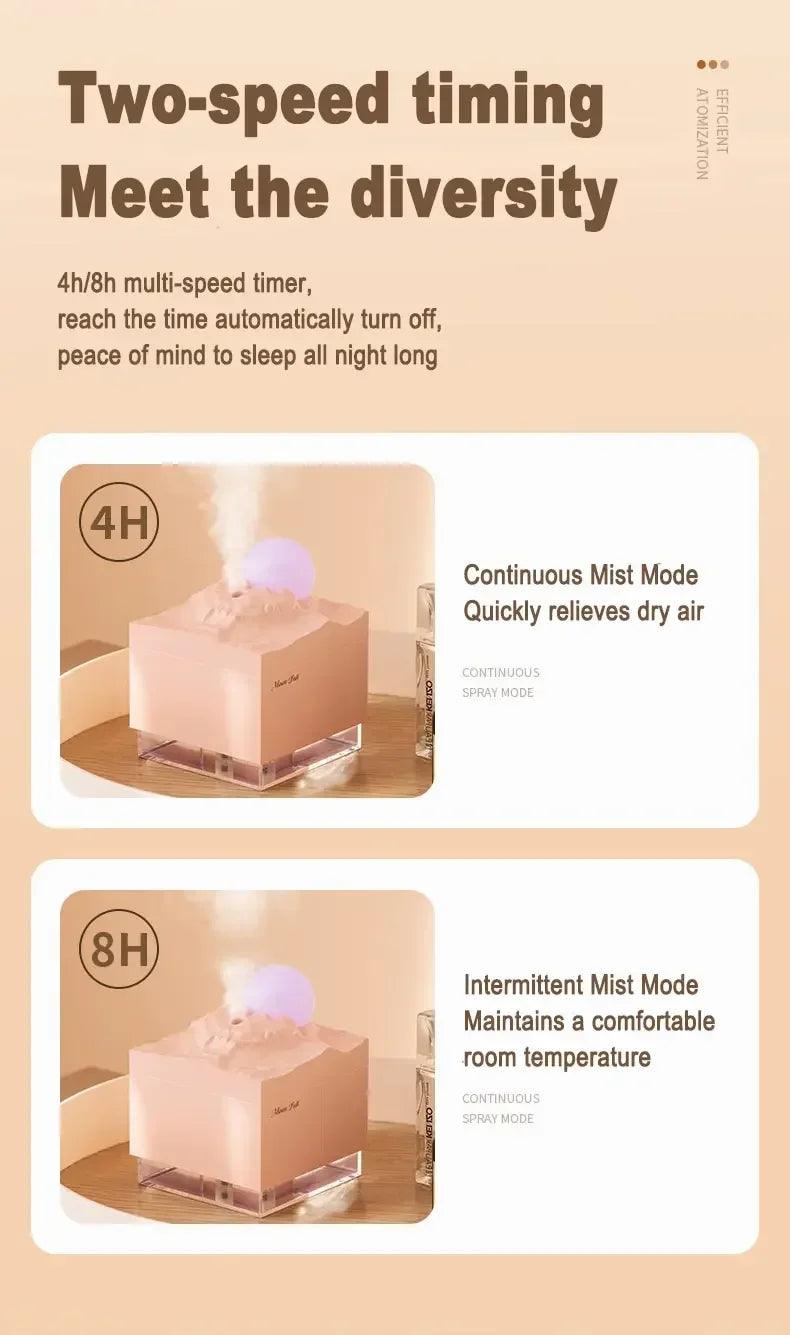 Aroma Diffuser  Humidifier with LED Moon Lamp - Essential Oil Night Light for Home or Office