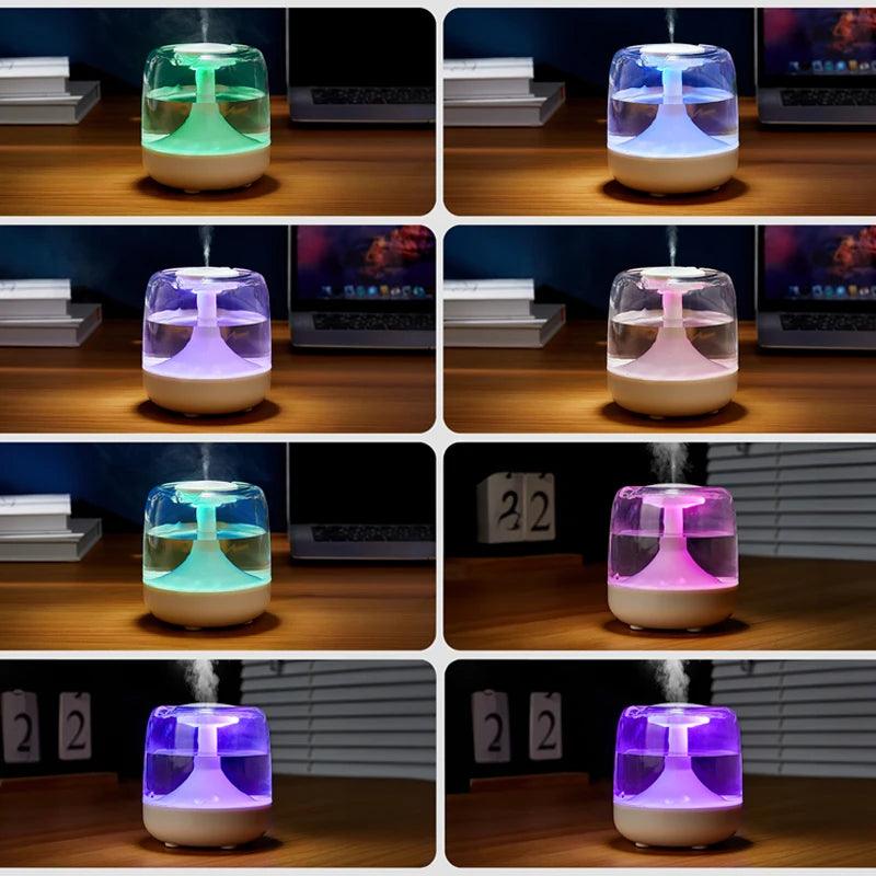 650ML Portable USB Humidifier  Aroma Diffuser with Colorful Night Lights