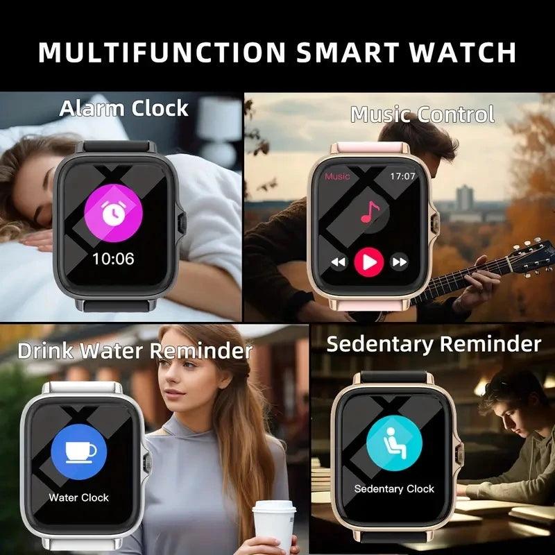 Smartwatch - Multi-Sport Mode with Call and Message Alerts Customizable Dial