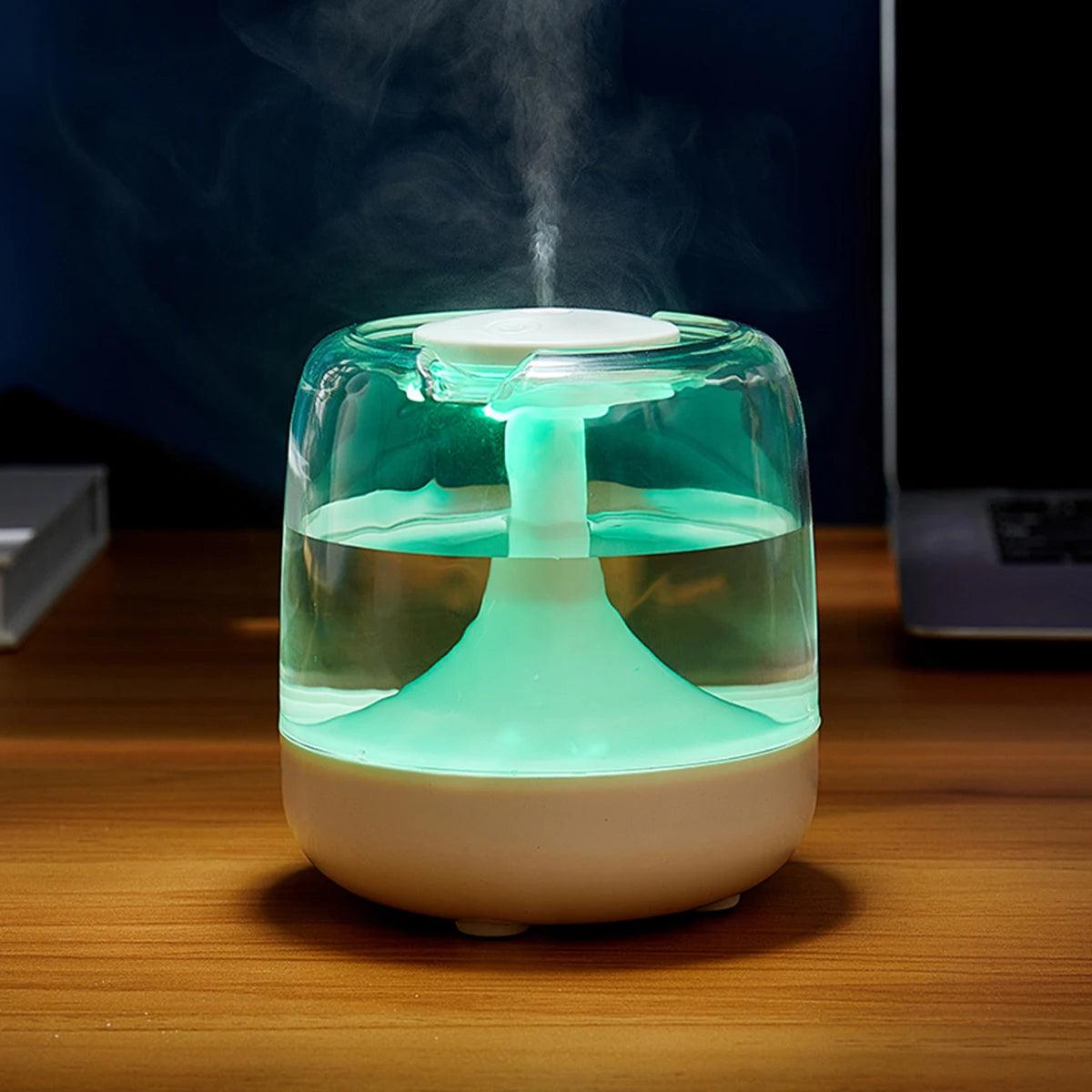 650ML Portable USB Humidifier Aroma Diffuser with Colorful Night Lights - STOREBLITZ