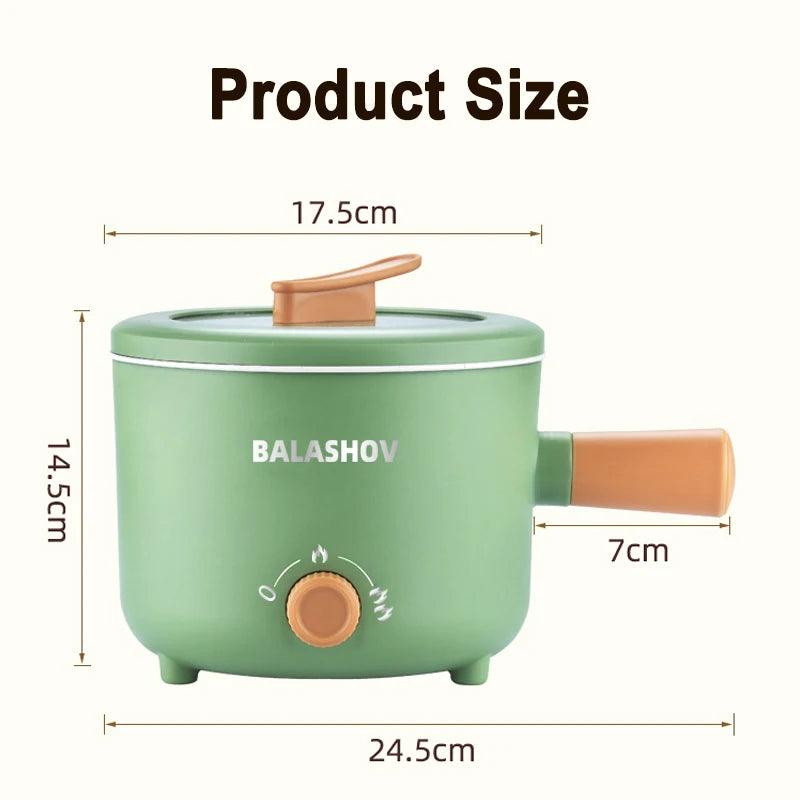 Mini Electric Rice Cooker - Portable Non-Stick Multifunction Cooking Pot for 1-2 People