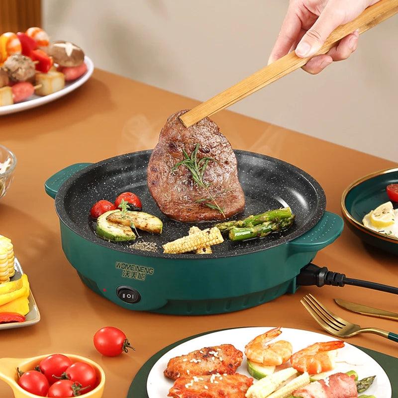 Electric MultiCooker - Non-Stick Frying Pan for Steak Fish  Omelettes