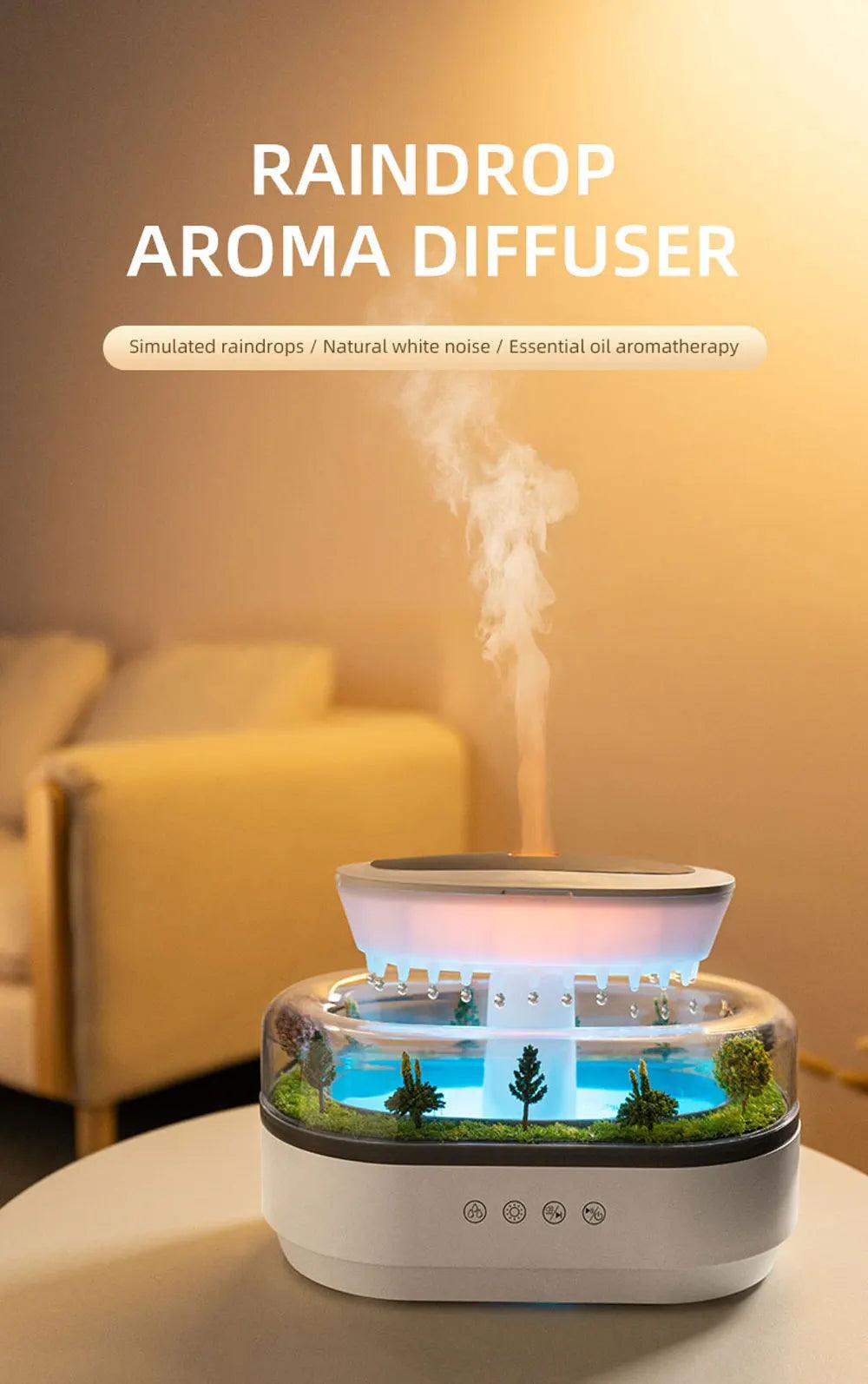 Aromatherapy Humidifier - Landscape Raindrop Diffuser for Families