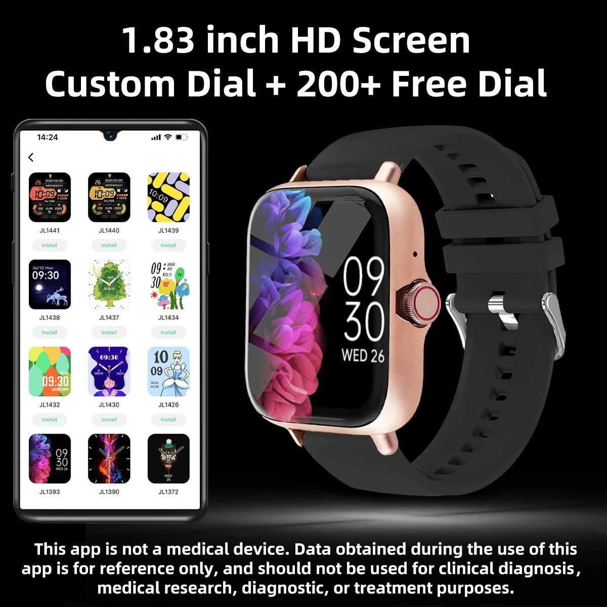 Smart Watch - 183 Waterproof Fitness Tracker with Call Alerts and Pedometer