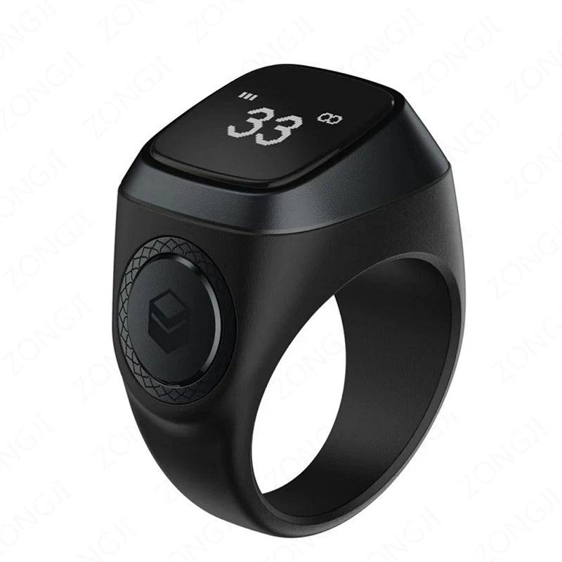 IQibla Smart Zikr Ring - Digital Tasbih Counter with Vibration Reminder Waterproof for Prayer Time - STOREBLITZ