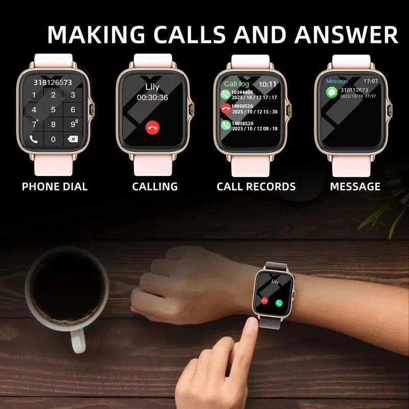 Smartwatch - Multi-Sport Mode with Call and Message Alerts Customizable Dial