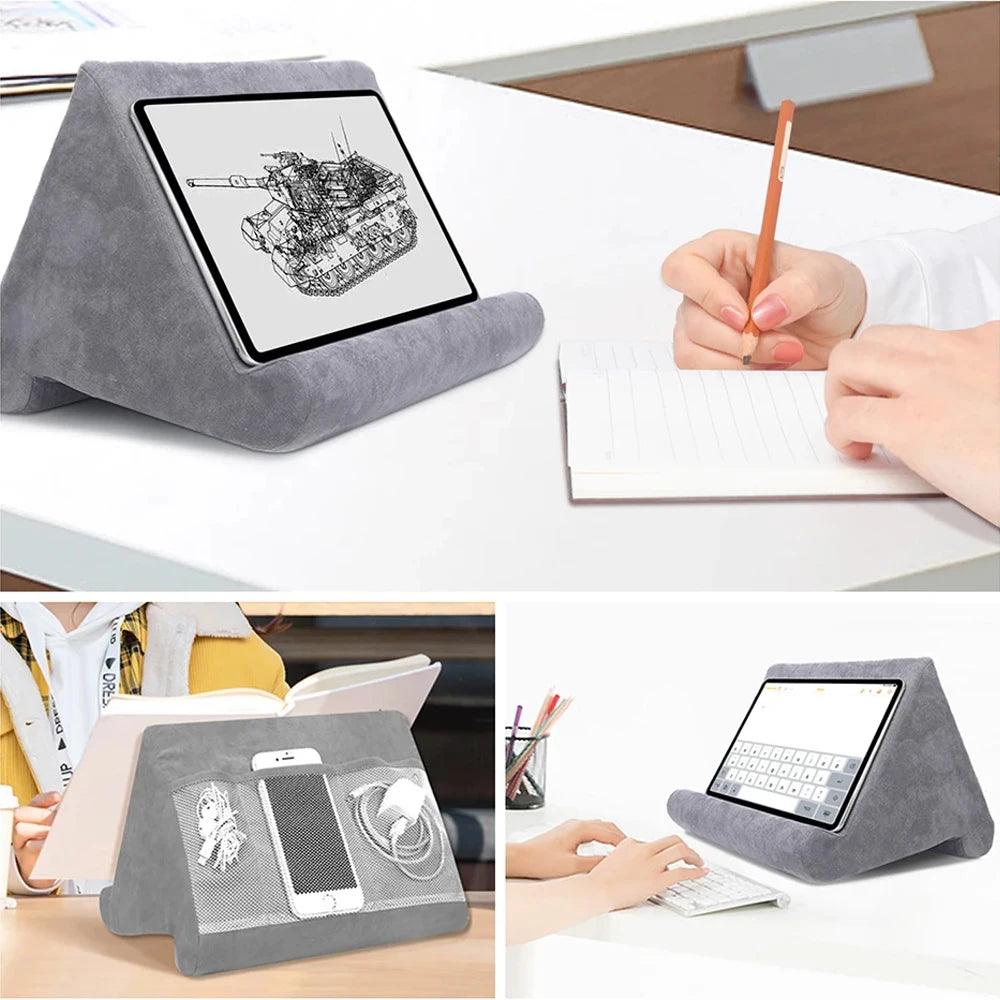 Tablet Holder Pillow - Multi-Angle Support for iPad  Smartphones