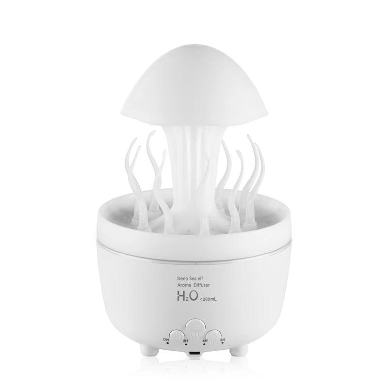 Aromatherapy Humidifier with Rotating Raindrop Light - Essential Oil Diffuser