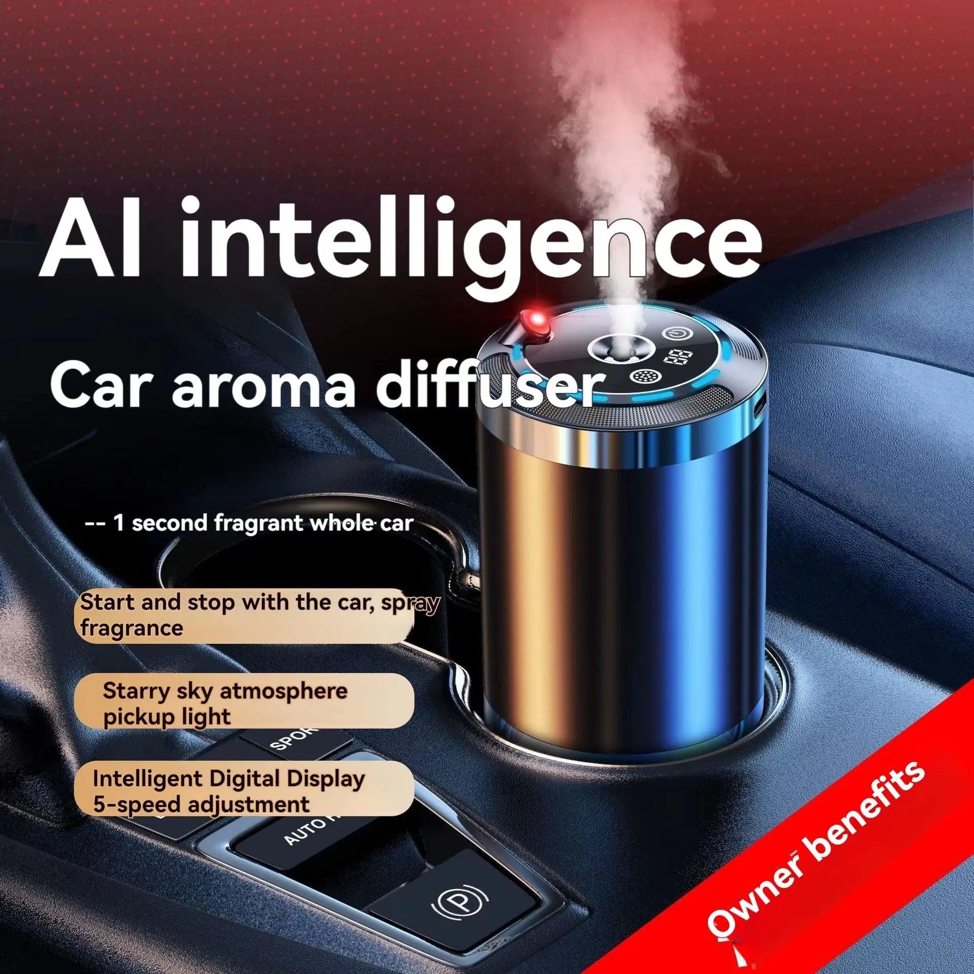 Distributeur de parfum intelligent pour voiture - Humidificateur de parfum automatique AI