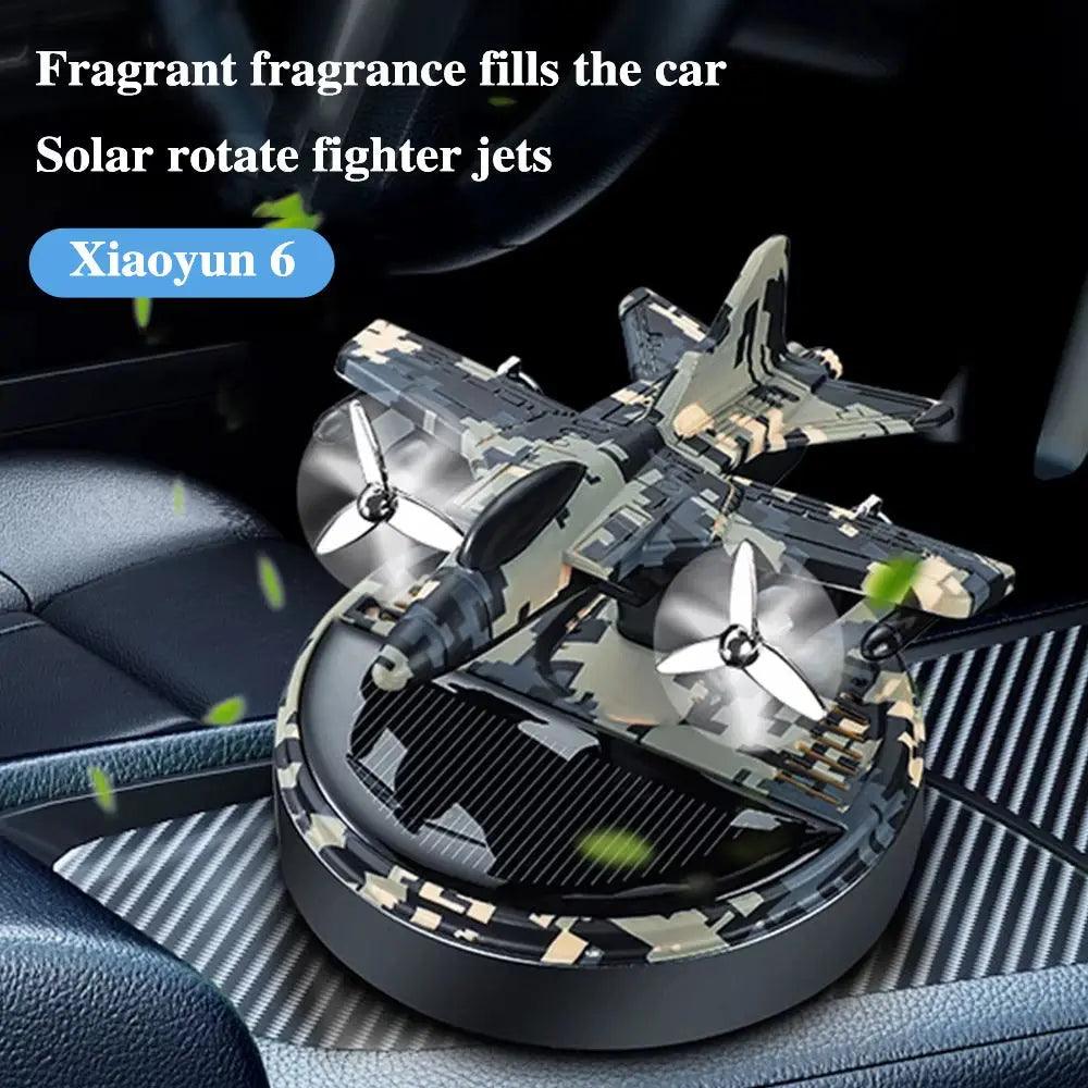 Solar Fighter Car Air Freshener - Rotating Perfume Decoration Accessories