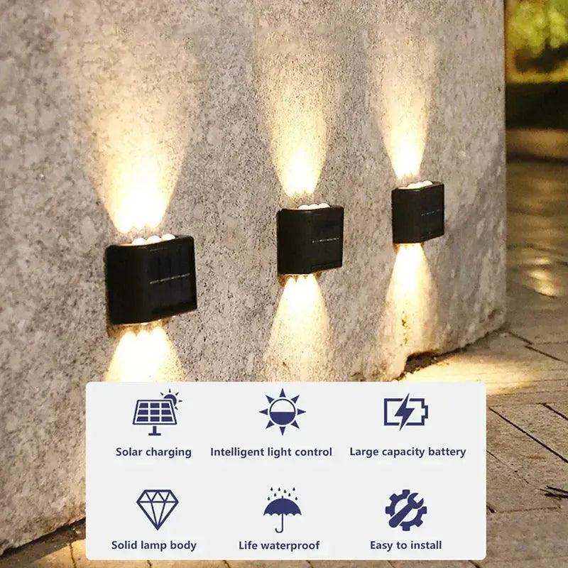 Solar Wall Light | Outdoor Waterproof Up-Down Garden Illumination - STOREBLITZ