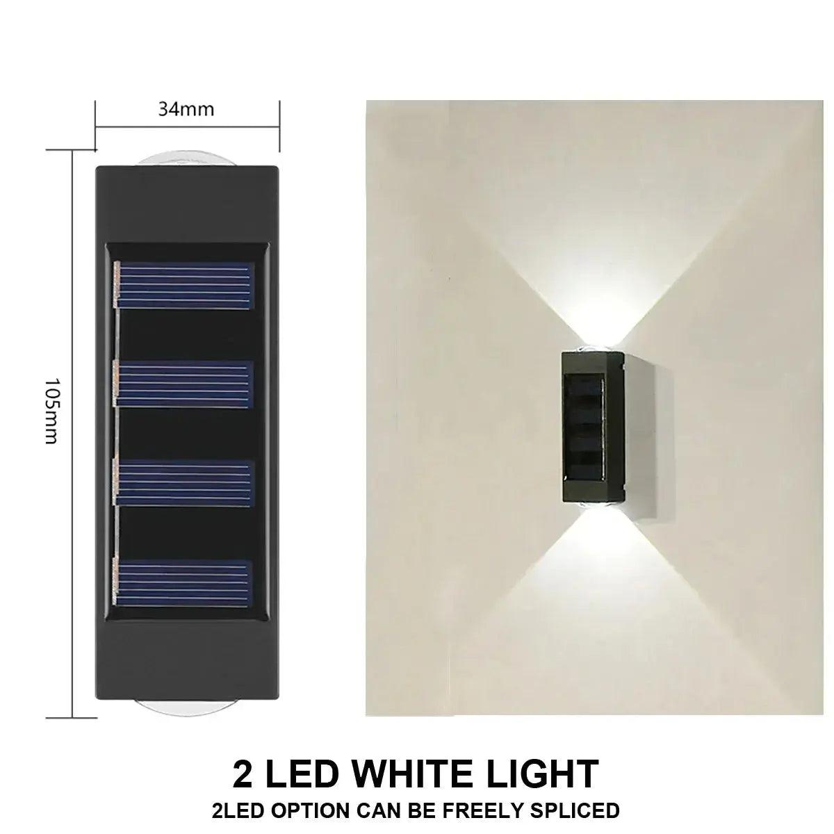 Solar Wall Light | Outdoor Waterproof Up-Down Garden Illumination