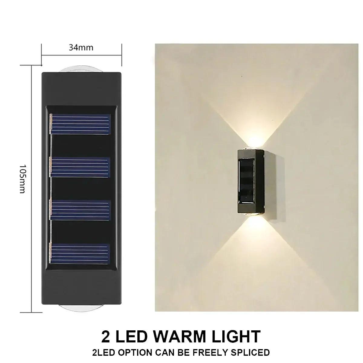 Solar Wall Light | Outdoor Waterproof Up-Down Garden Illumination