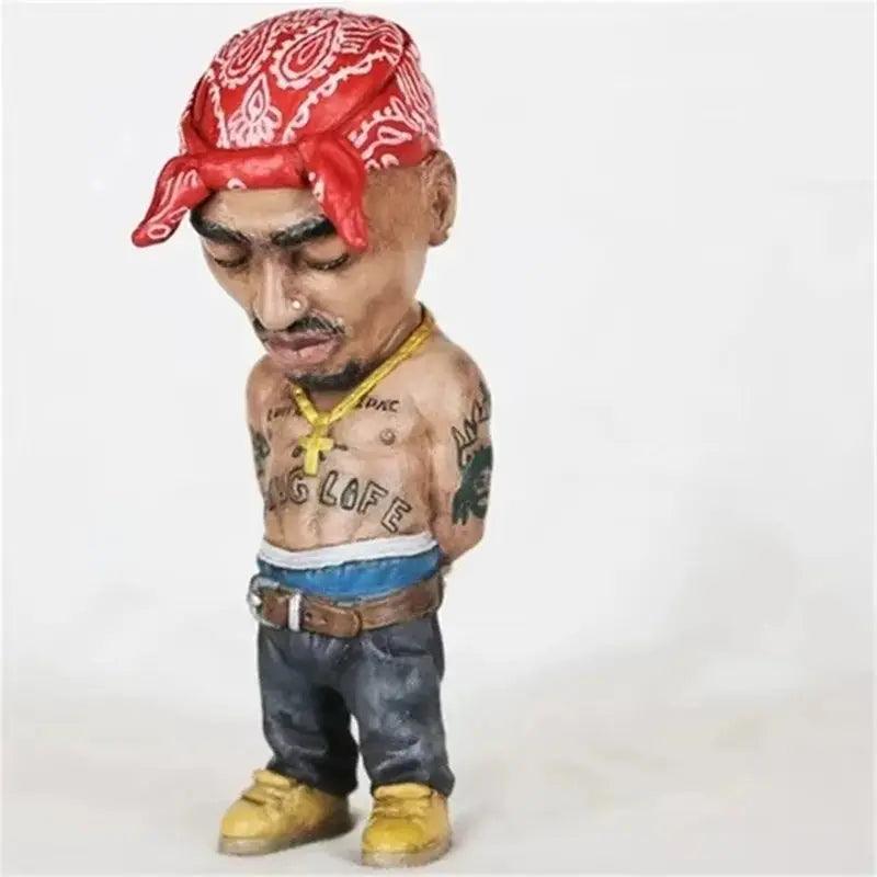 Statue de collection du rappeur Tupac | Figurine d'art hip-hop