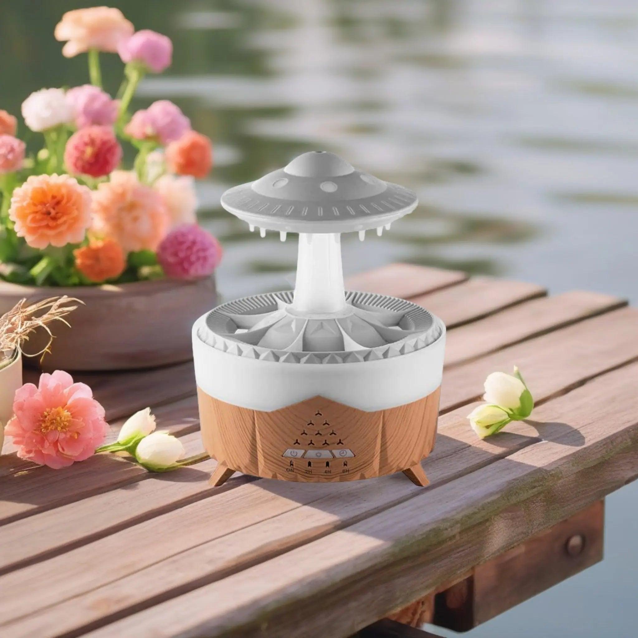 UFO Raindrop Humidifier - USB Essential Oil Aroma Diffuser for Home Decor