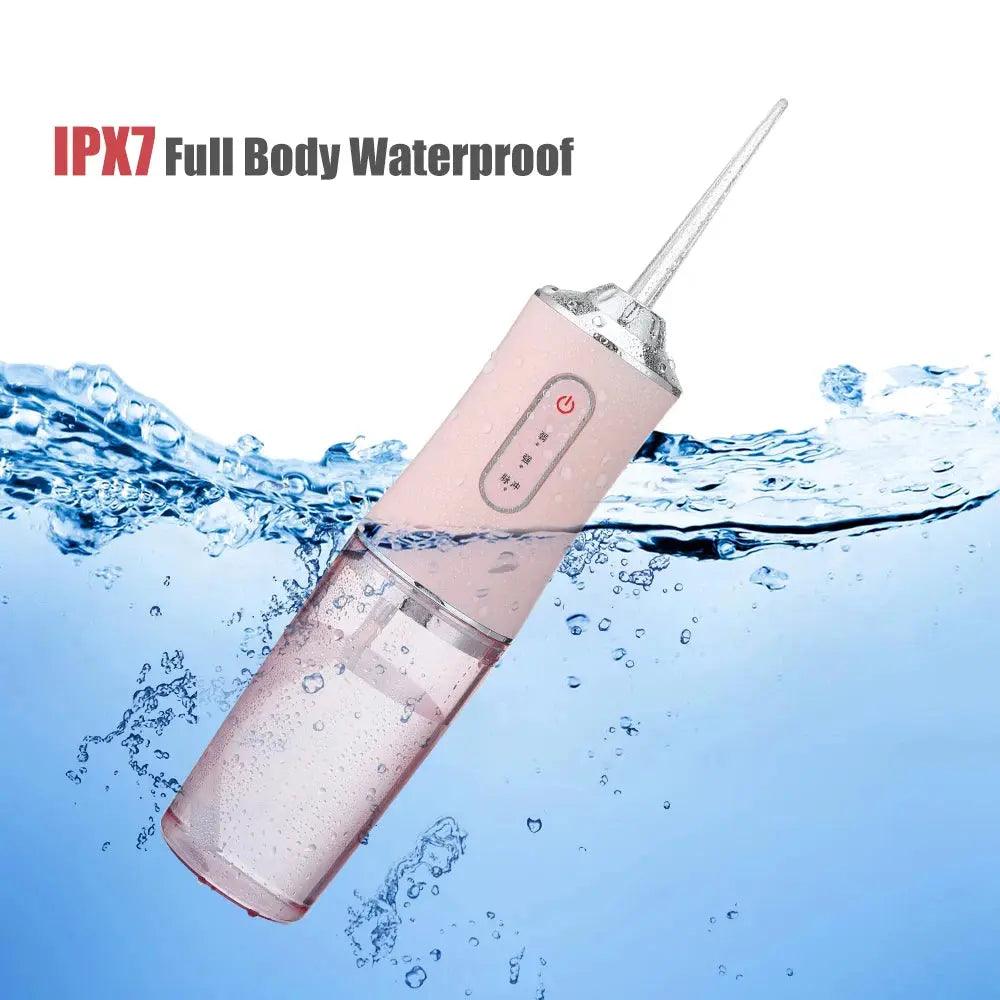 USB Dental Water Flosser | 4-Jet IPX7 Oral Irrigator with 3 Modes