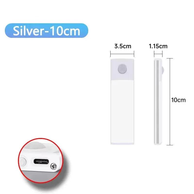 USB Motion Sensor LED Cabinet Light | 20-60cm Rechargeable Lamp