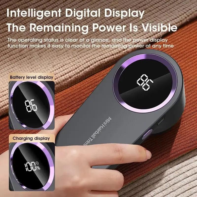 USB Rechargeable Lint Remover | Electric Fabric Shaver with LED Display