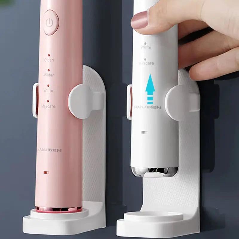 Universal Adjustable Toothbrush Holder | Wall-Mounted Electric Toothbrush Base