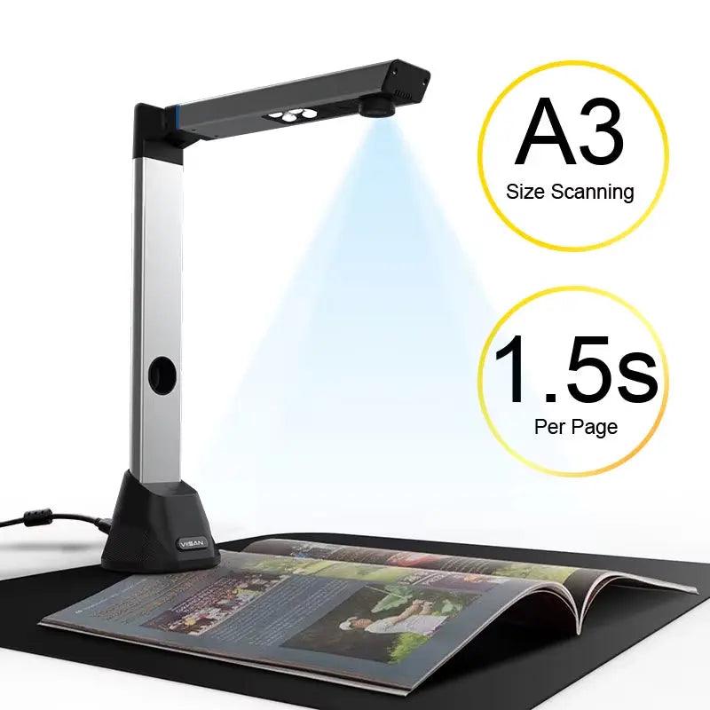 VIISAN V8 Pro Document Scanner - 8MP A3 HD Office Scanner