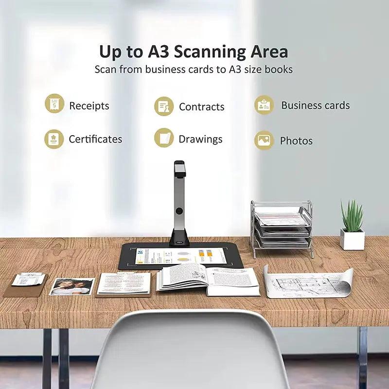 VIISAN V8 Pro Dokumentenscanner – 8MP A3 HD Büroscanner