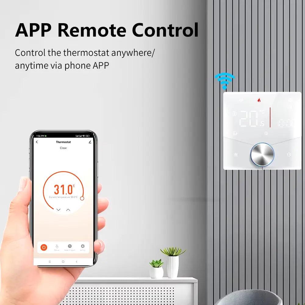 Wifi Smart Heating Knob Thermostat, Temperature Controller for Water Gas Boiler Electric Heating