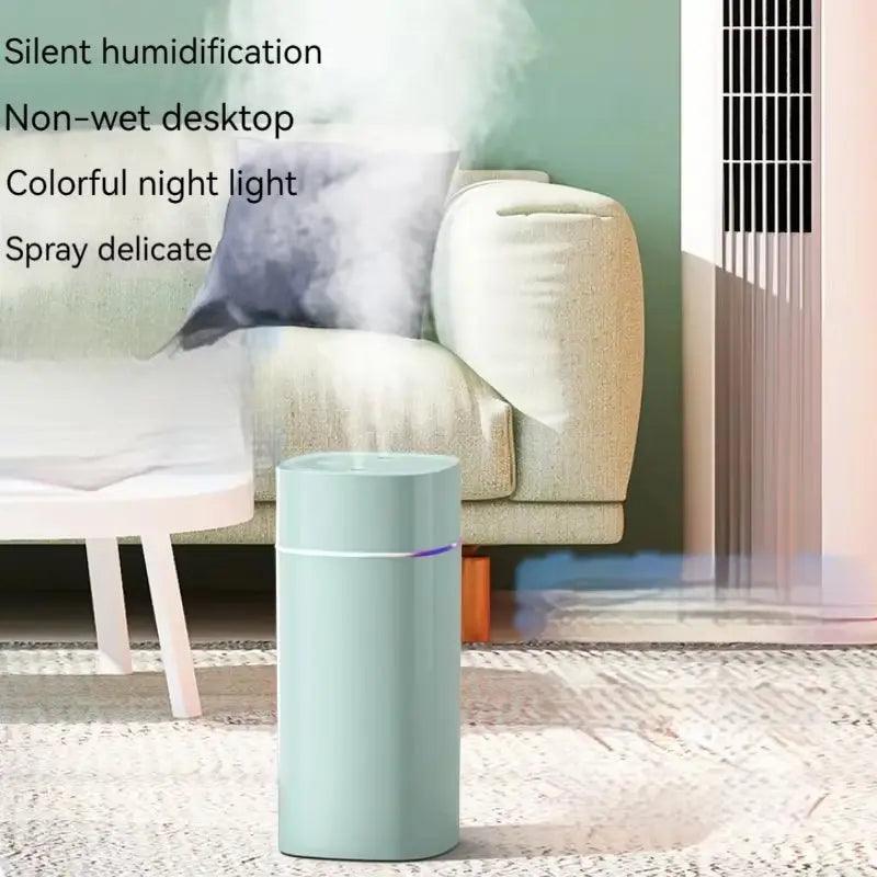 Xiaomi 600ML Dual-Spout USB Humidifier | Silent Essential Oil Diffuser for Home & Car