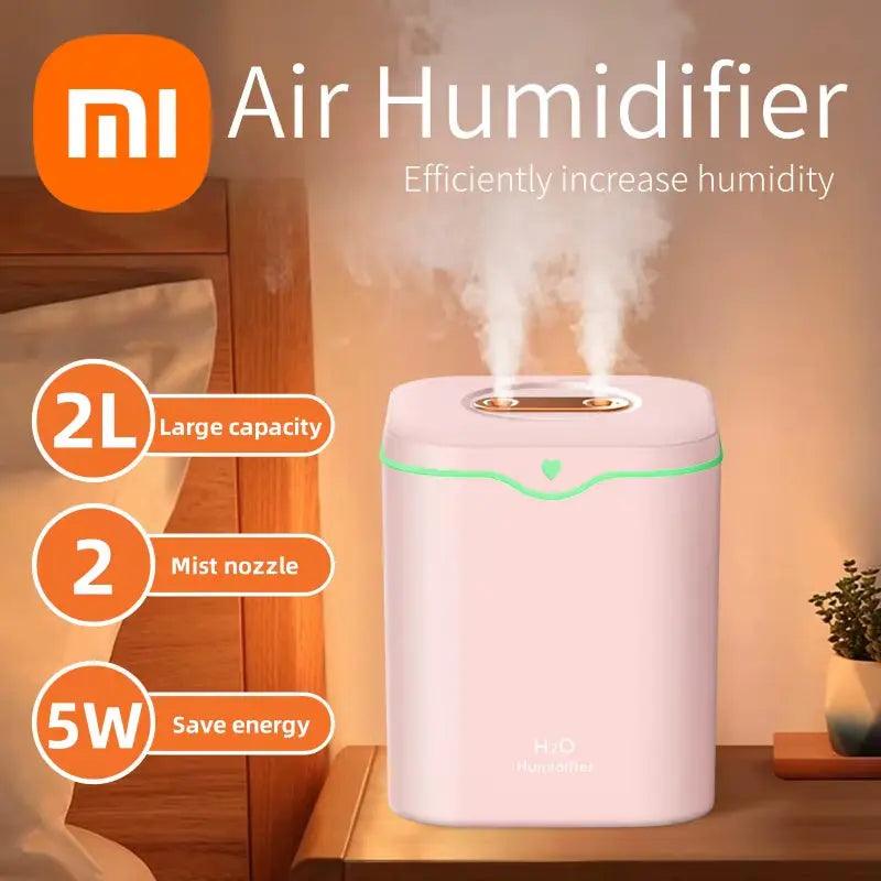 Xiaomi USB Air Humidifier - Silent Dual Spray 2000ML for Home Air Conditioning