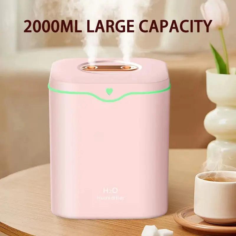 Xiaomi USB Air Humidifier - Silent Dual Spray 2000ML for Home Air Conditioning