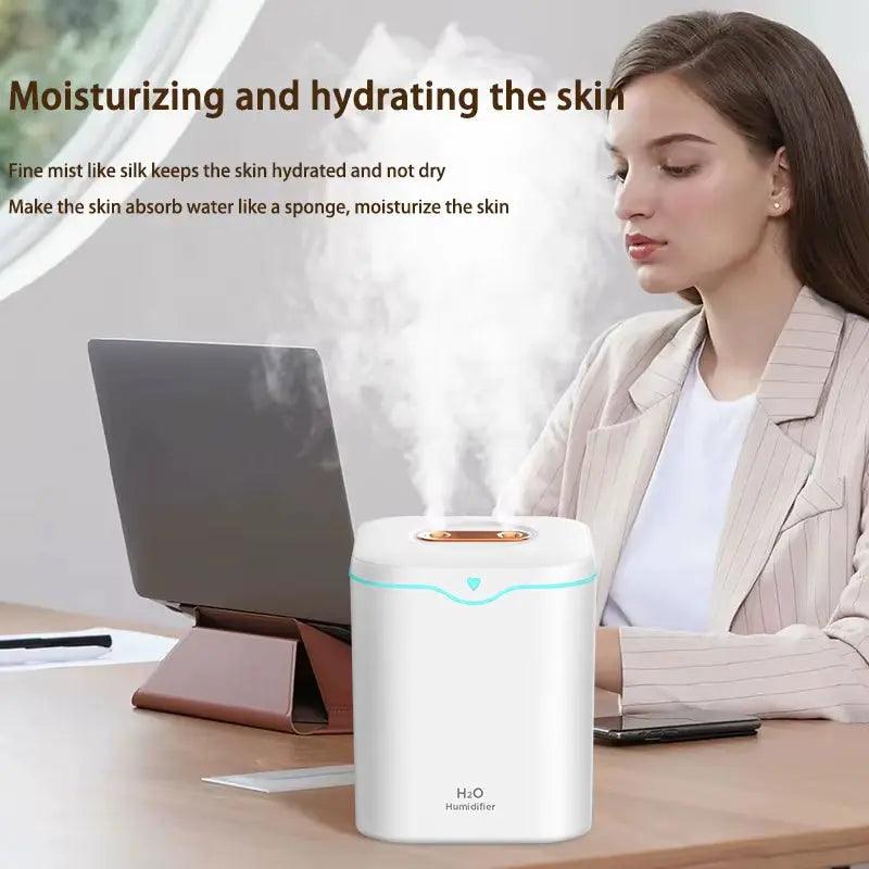 Humidificateur d'air USB Xiaomi - Double pulvérisation silencieuse 2000 ml pour la climatisation domestique