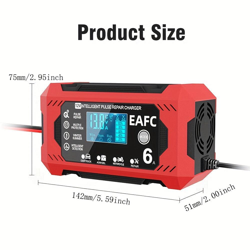 12V 6A Smart Battery Charger - Automotive  Marine Lead Acid Maintainer