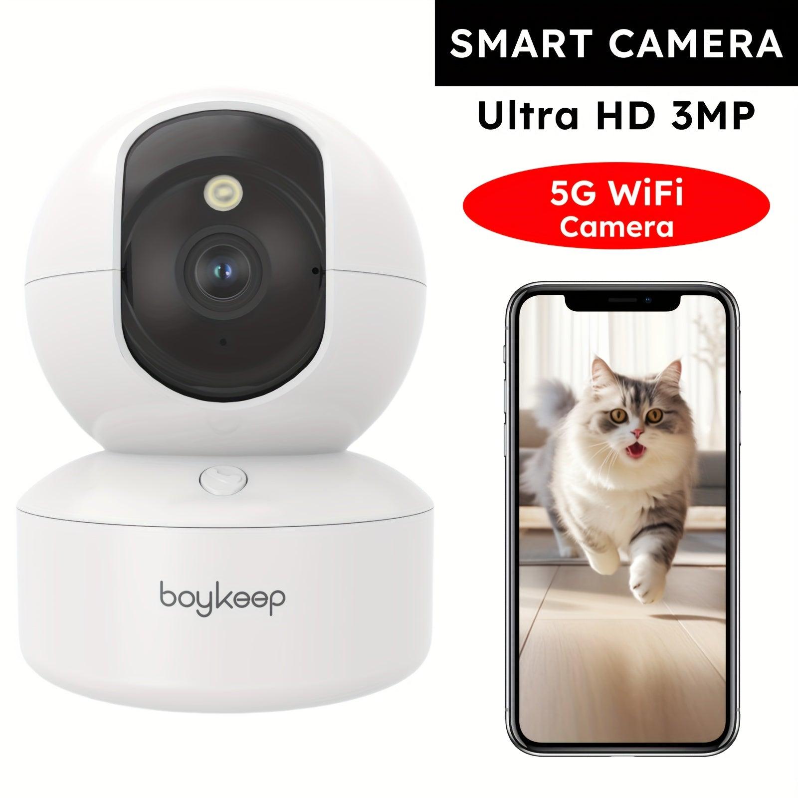 2K Pet Dog Camera - Indoor Security 360 Pan Tilt Night Vision 2-Way Audio 5G WiFi