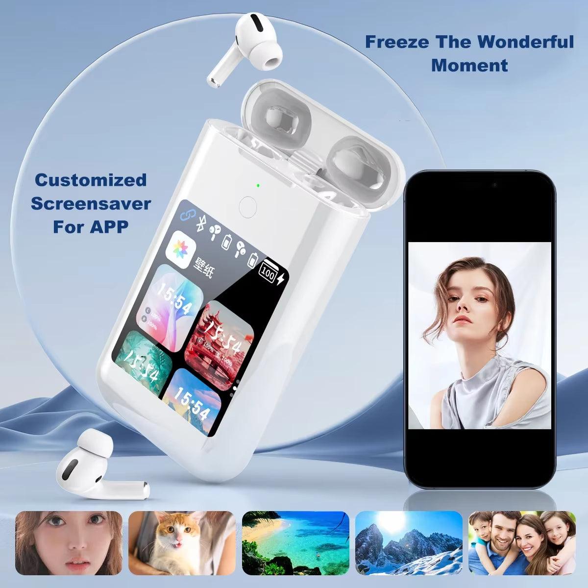 Wireless Earbuds with Touch Control - Multifunctional Headphones Power Bank  Flashlight