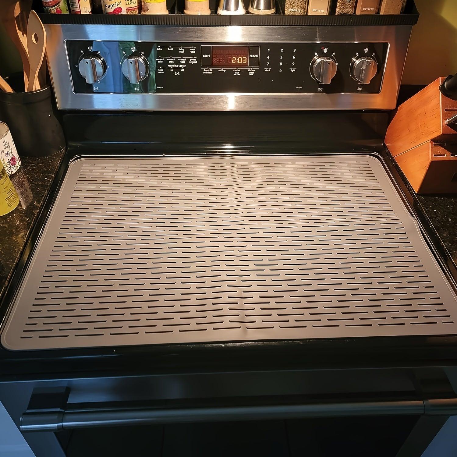 Heat Resistant Stove Covers - Silicone Ceramic Stove Top Protectors and Dish Drying Mats