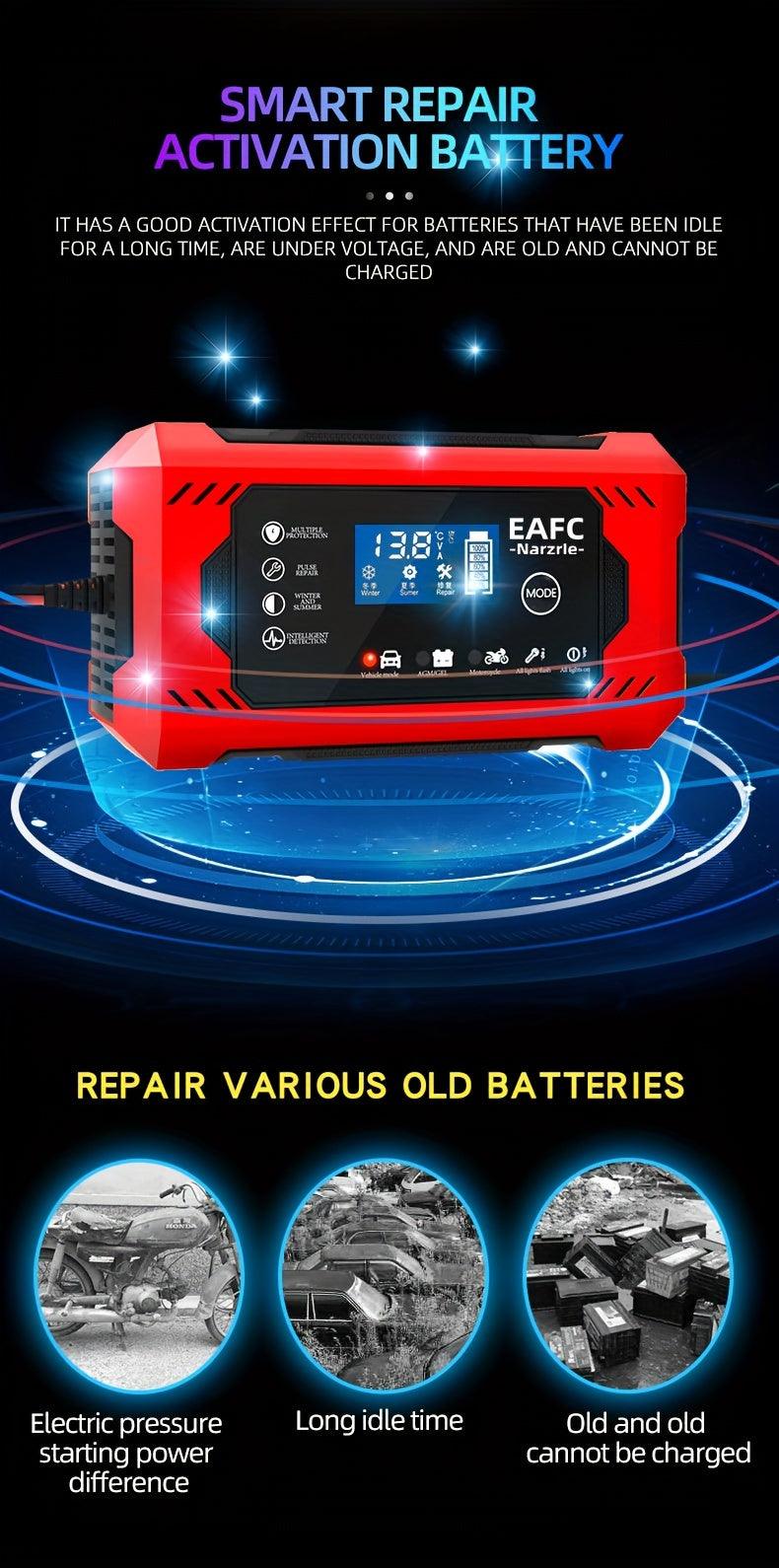 12V 6A Smart Battery Charger - Automotive  Marine Lead Acid Maintainer