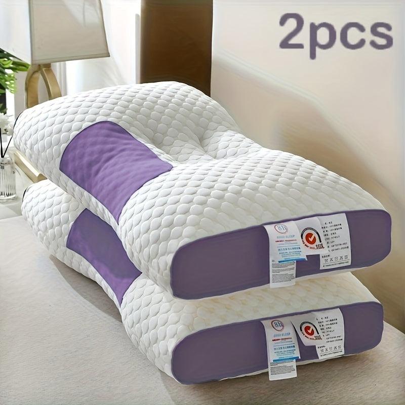 Breathable Knitted Pillow 2Pcs - Neck Support Moisture Absorption Bedding Decor - STOREBLITZ