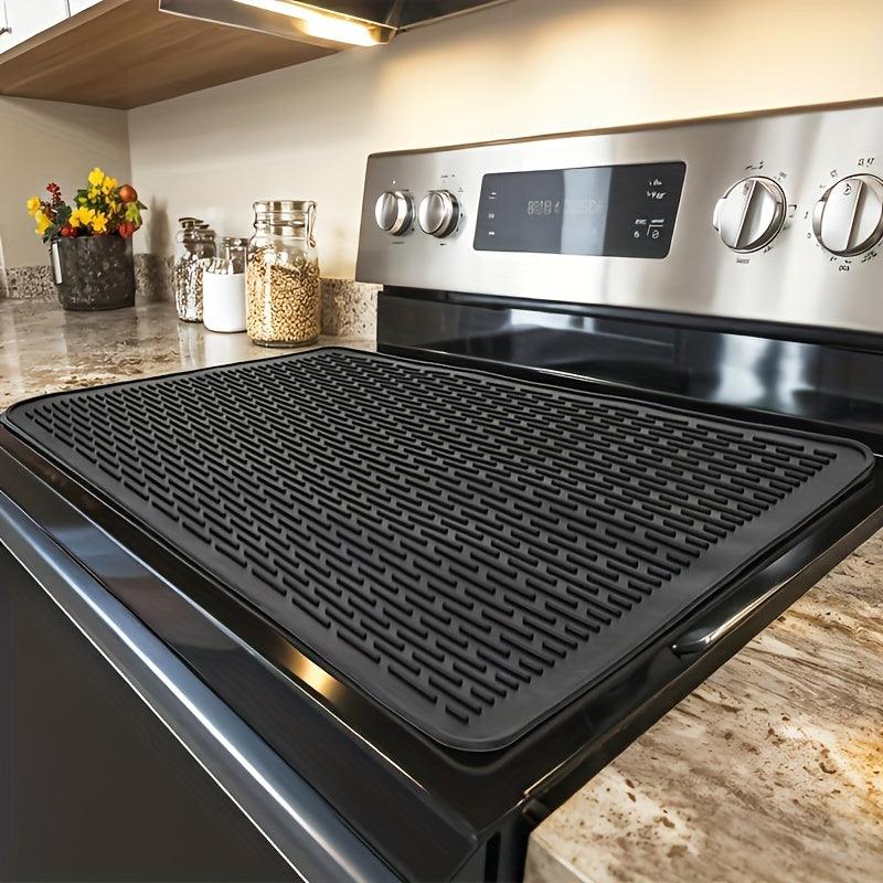 Heat Resistant Stove Covers - Silicone Ceramic Stove Top Protectors and Dish Drying Mats - STOREBLITZ